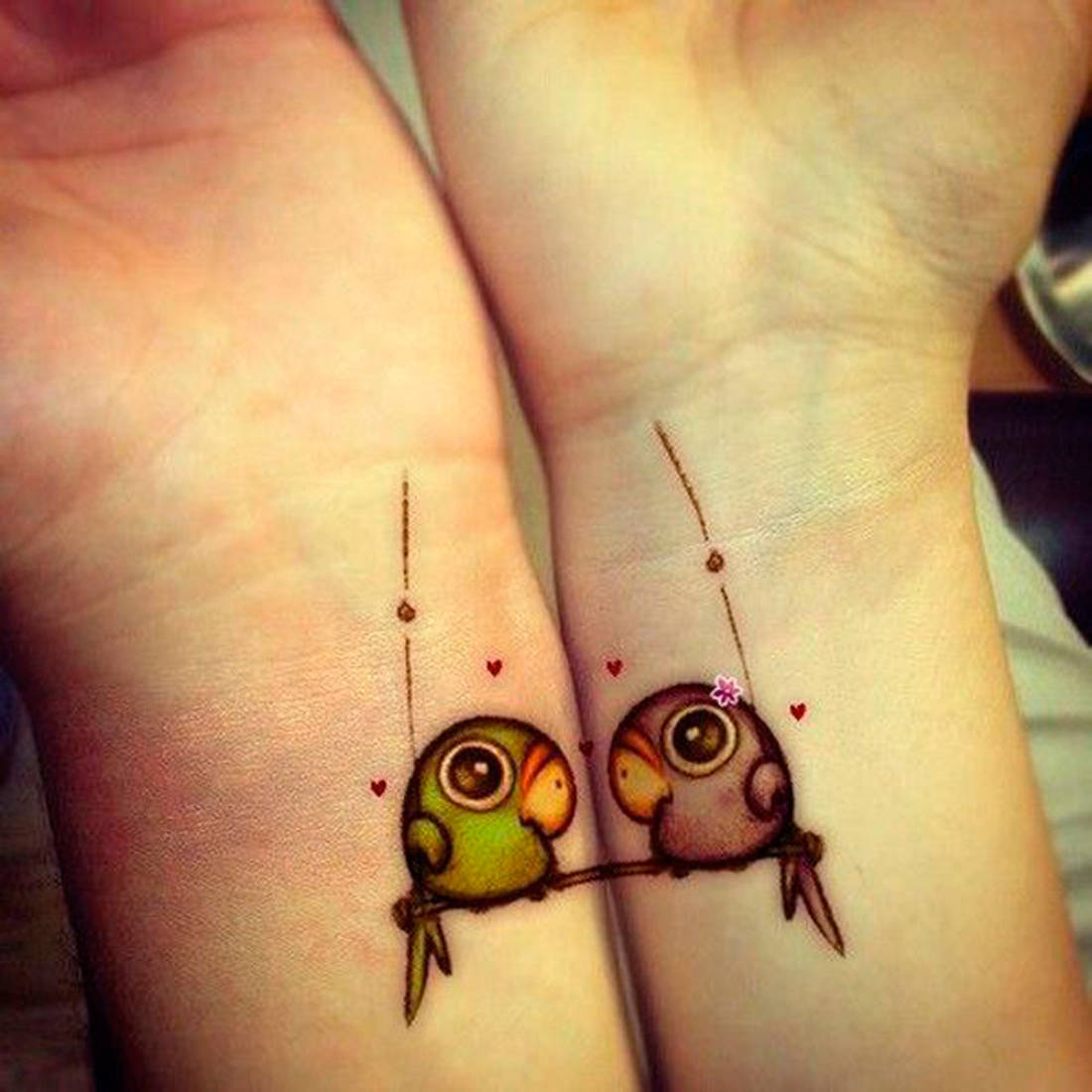 tatouage-couple-oiseau